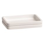 Porte-savon en résine Kraftware Malibu Collection, blanc vif